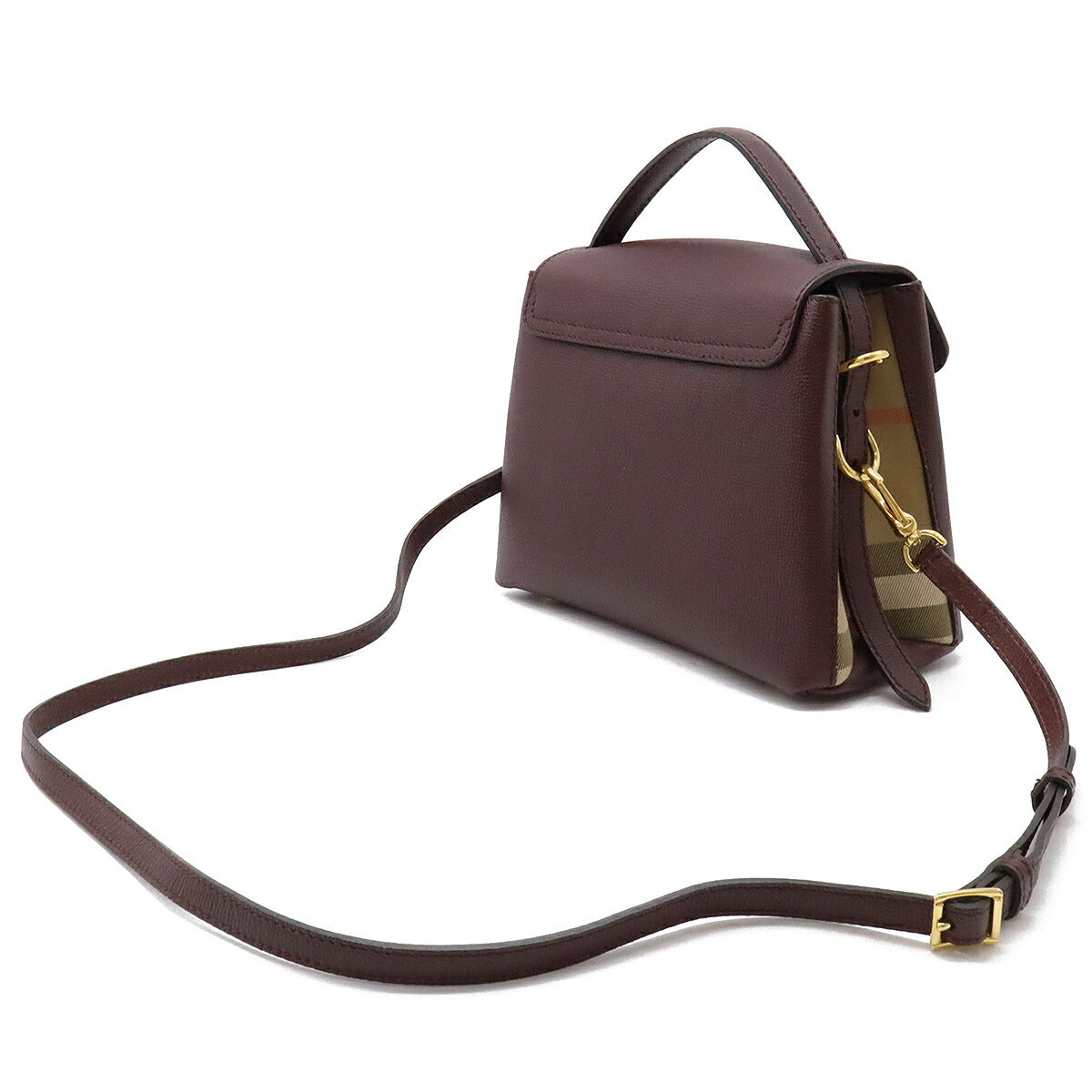 Burberry Check Canvas Leather 2way Bag