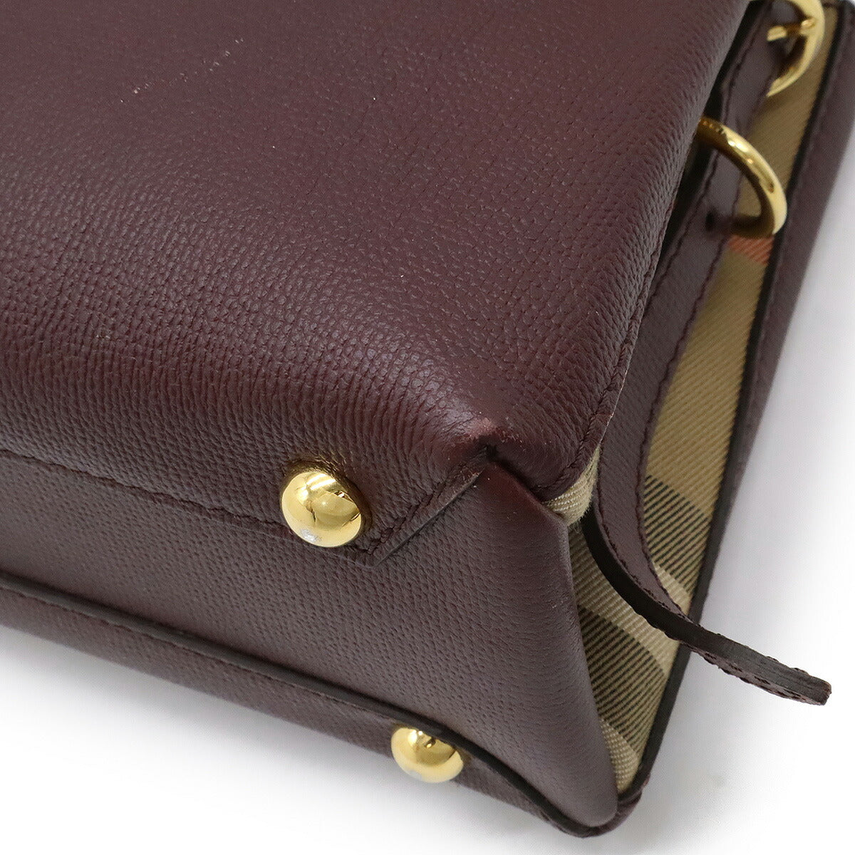 Burberry Check Canvas Leather 2way Bag