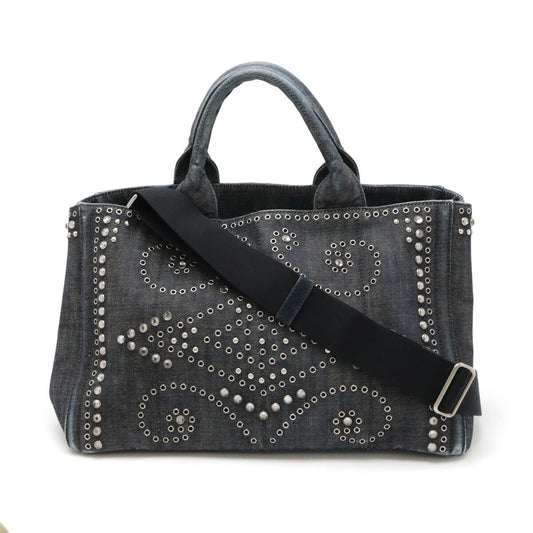 Prada Denim Canapa 2way Tote Bag BN2642