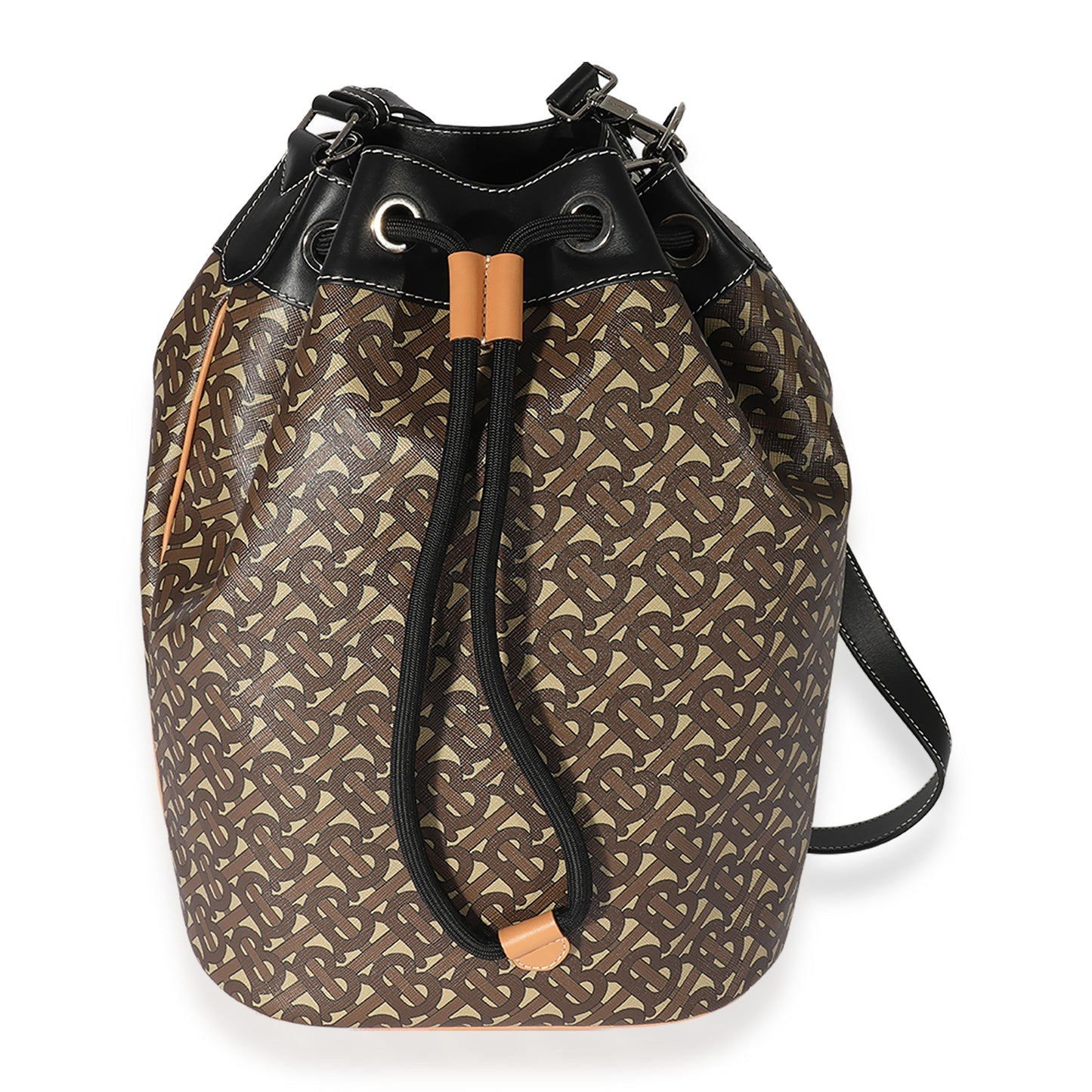 Burberry Bridle Brown TB Canvas Chesterton Bucket Bag