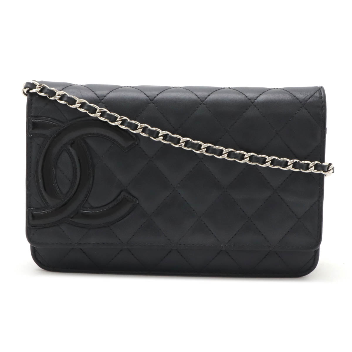 Chanel Calfskin Cambon Line Chain Wallet Shoulder Bag A46646