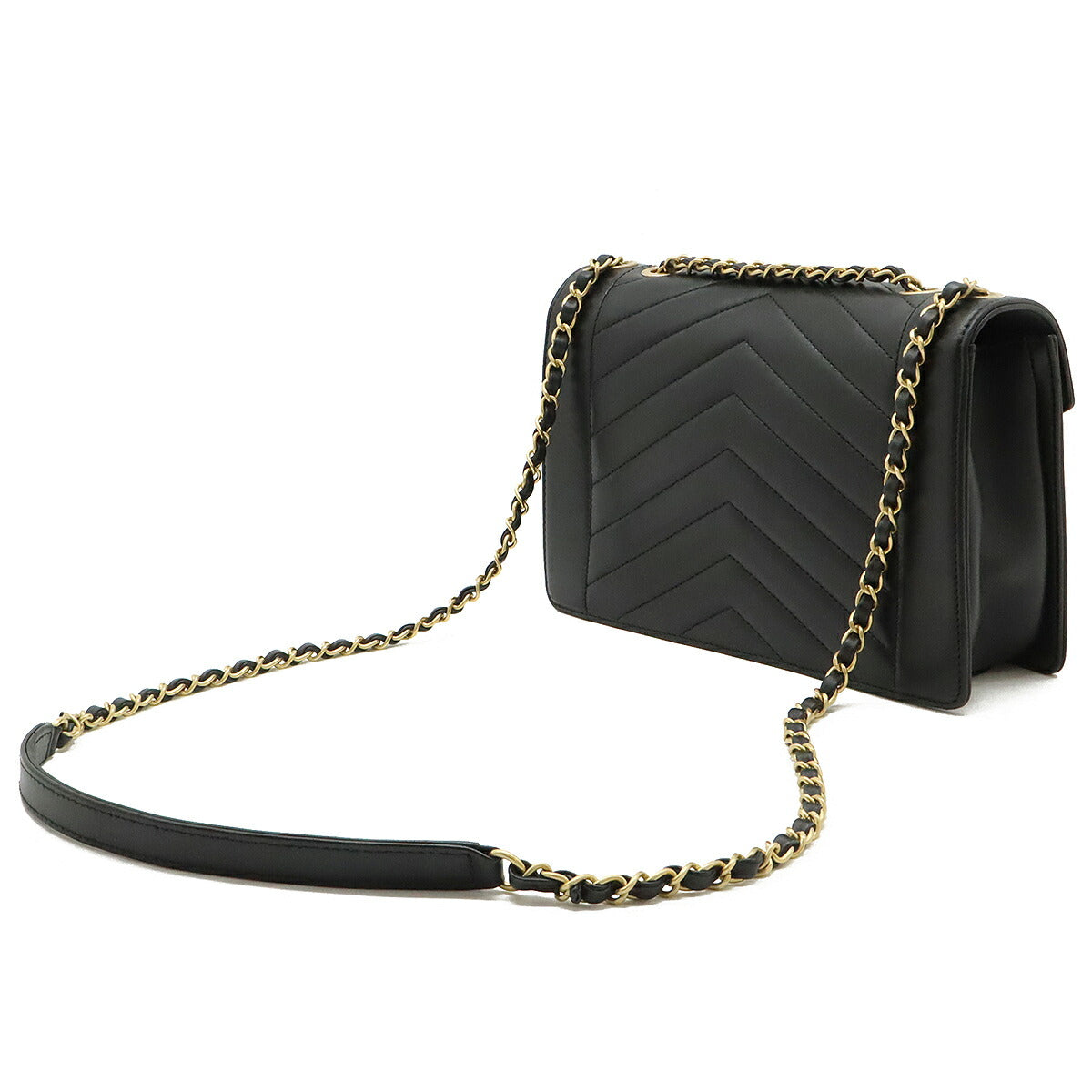 Chanel V Stitch Chevron Coco Lambskin Shoulder Bag