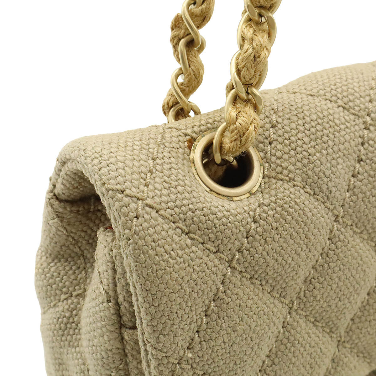 Chanel Matelasse Linen Shoulder Bag
