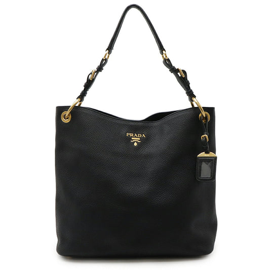 Prada VIT.DAINO Shoulder Bag Leather Black BR4892