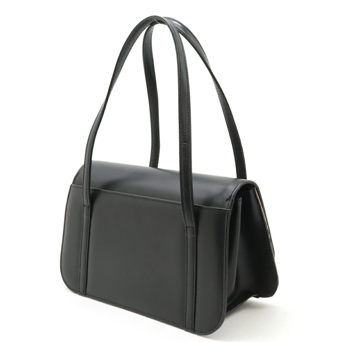 Burberry Check Canvas Leather Handbag
