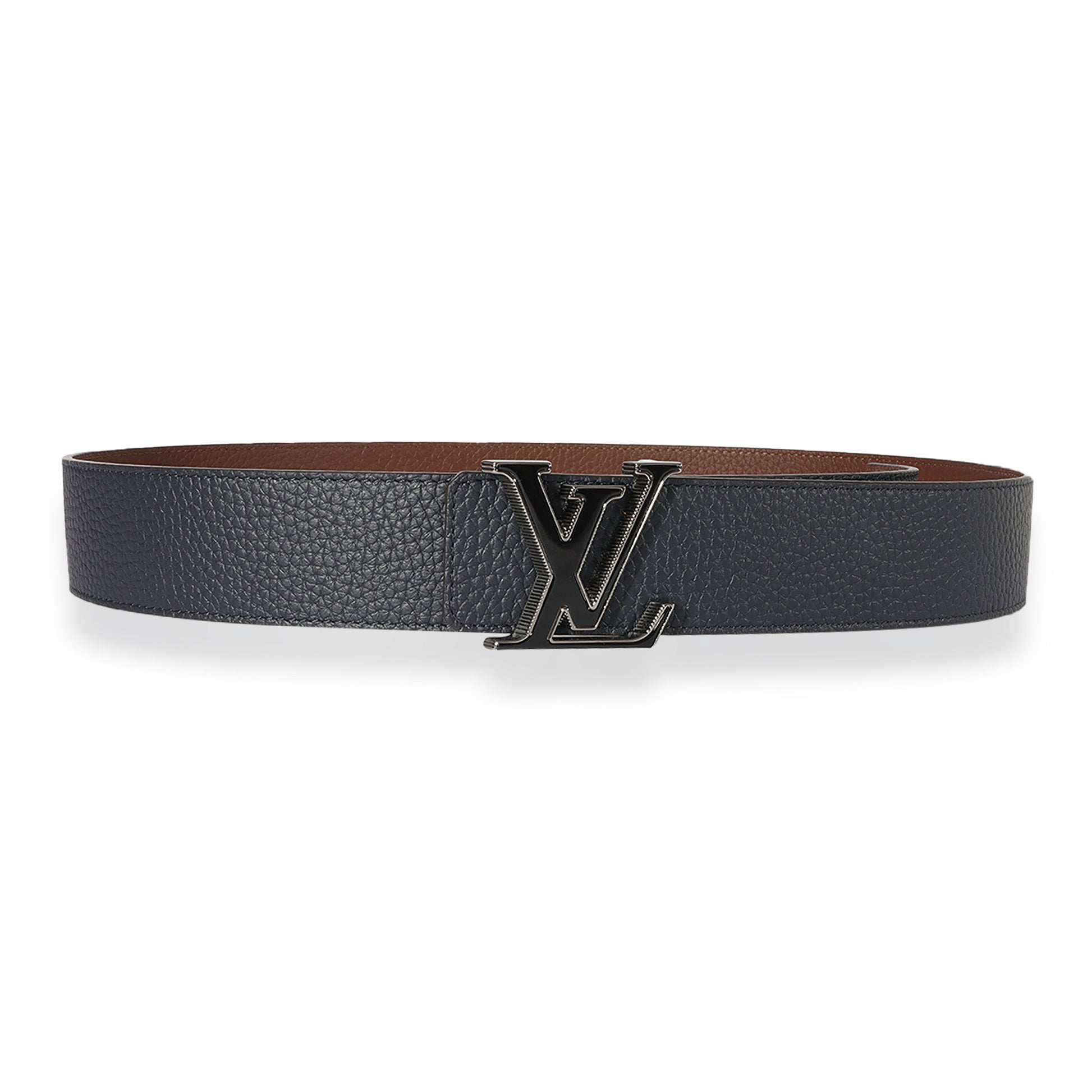 Louis Vuitton Black Leather Tilt Monogram Belt 44/90