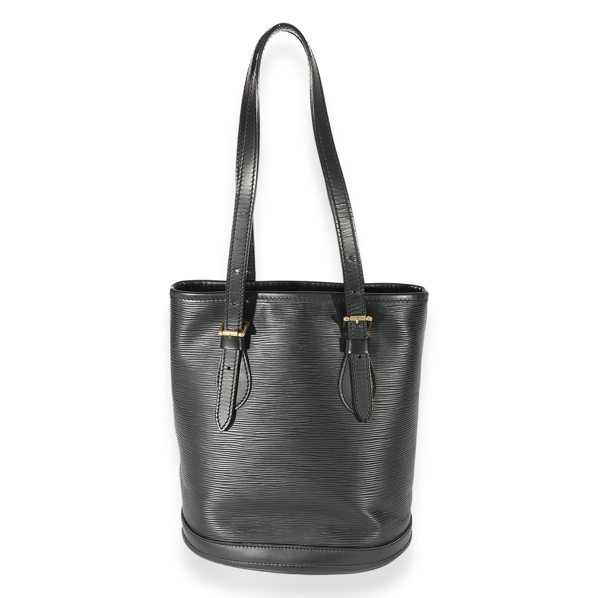 Louis Vuitton Black Epi Leather Petit Bucket Bag