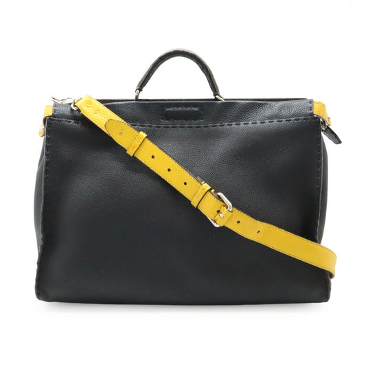 Fendi Peekaboo Sellaria Leather 2way Briefcase