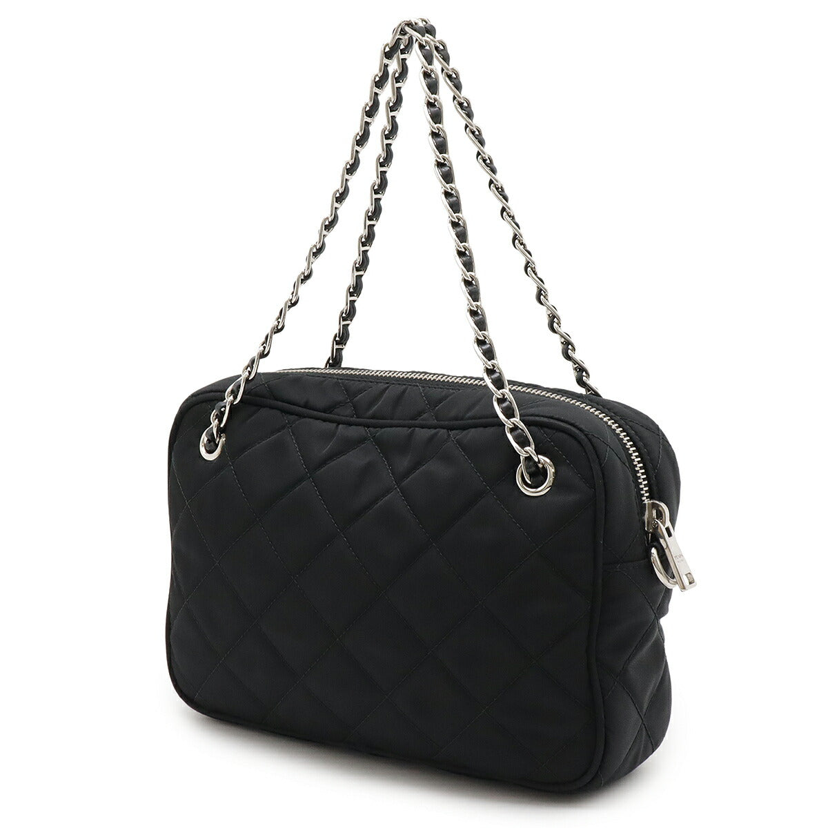 Prada TESSUTO IMPUNTU Nylon Leather Shoulder Bag