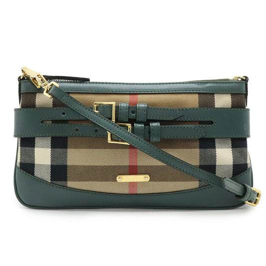 Burberry Ho Check Canvas Leather 2way Shoulder Bag