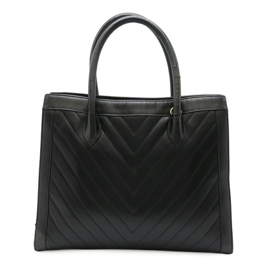 Chanel Chevron V Stitch Leather Handbag