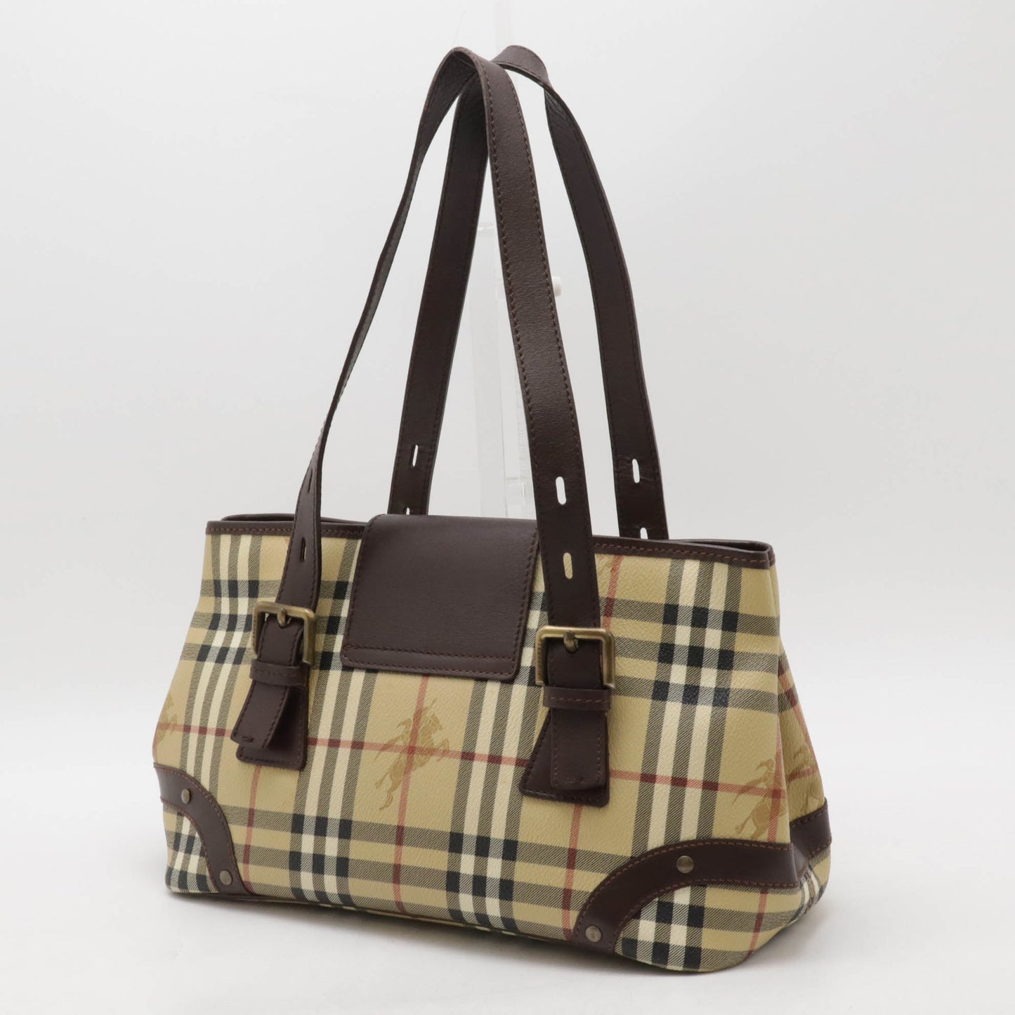 Burberry Nova Check PVC Leather Handbag