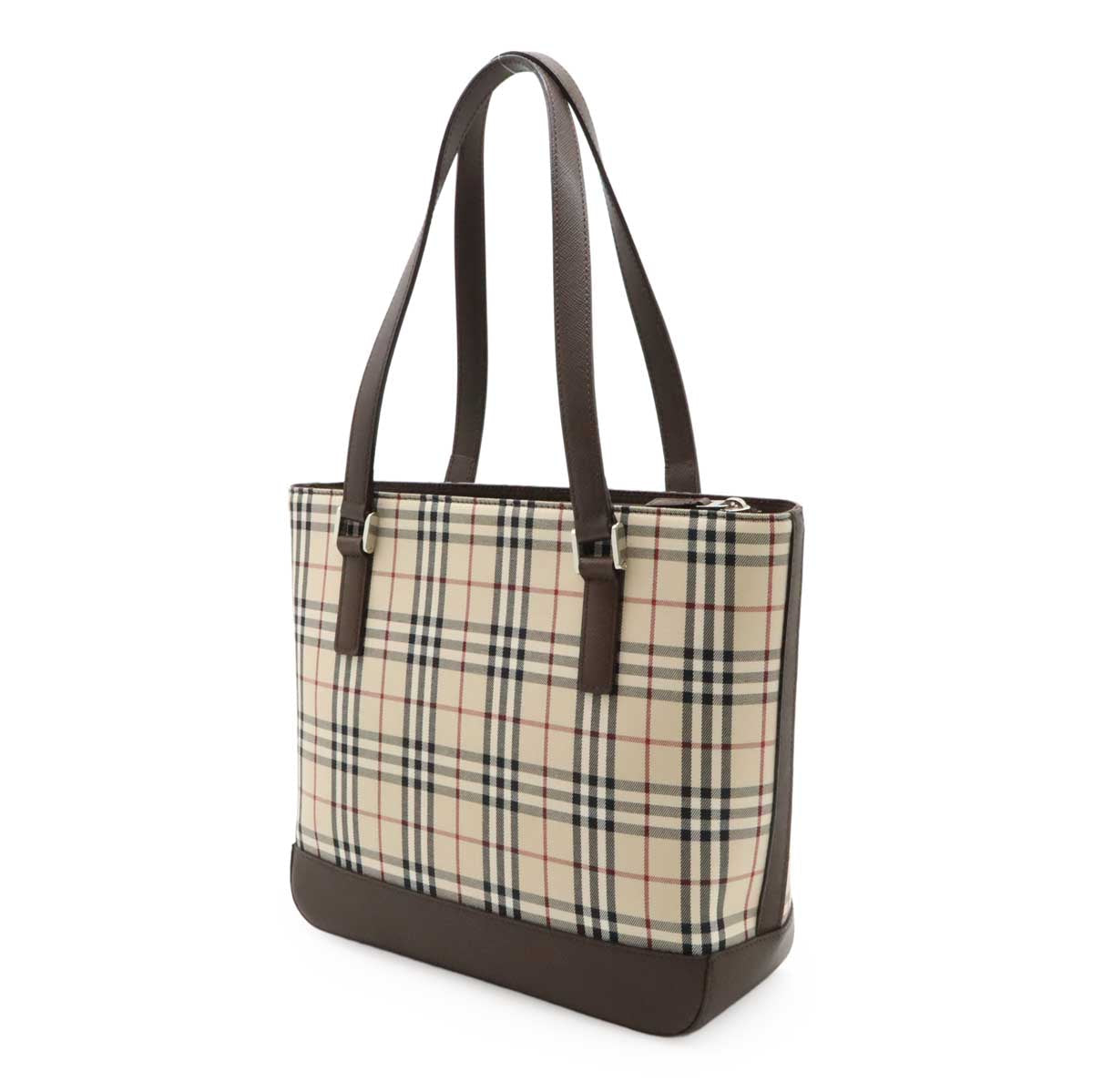 Burberry Check Canvas Leather 2way Bag