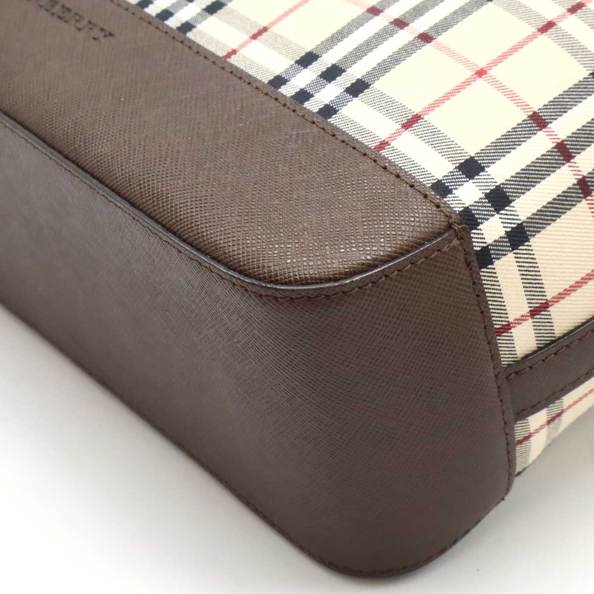 Burberry Check Canvas Leather 2way Bag