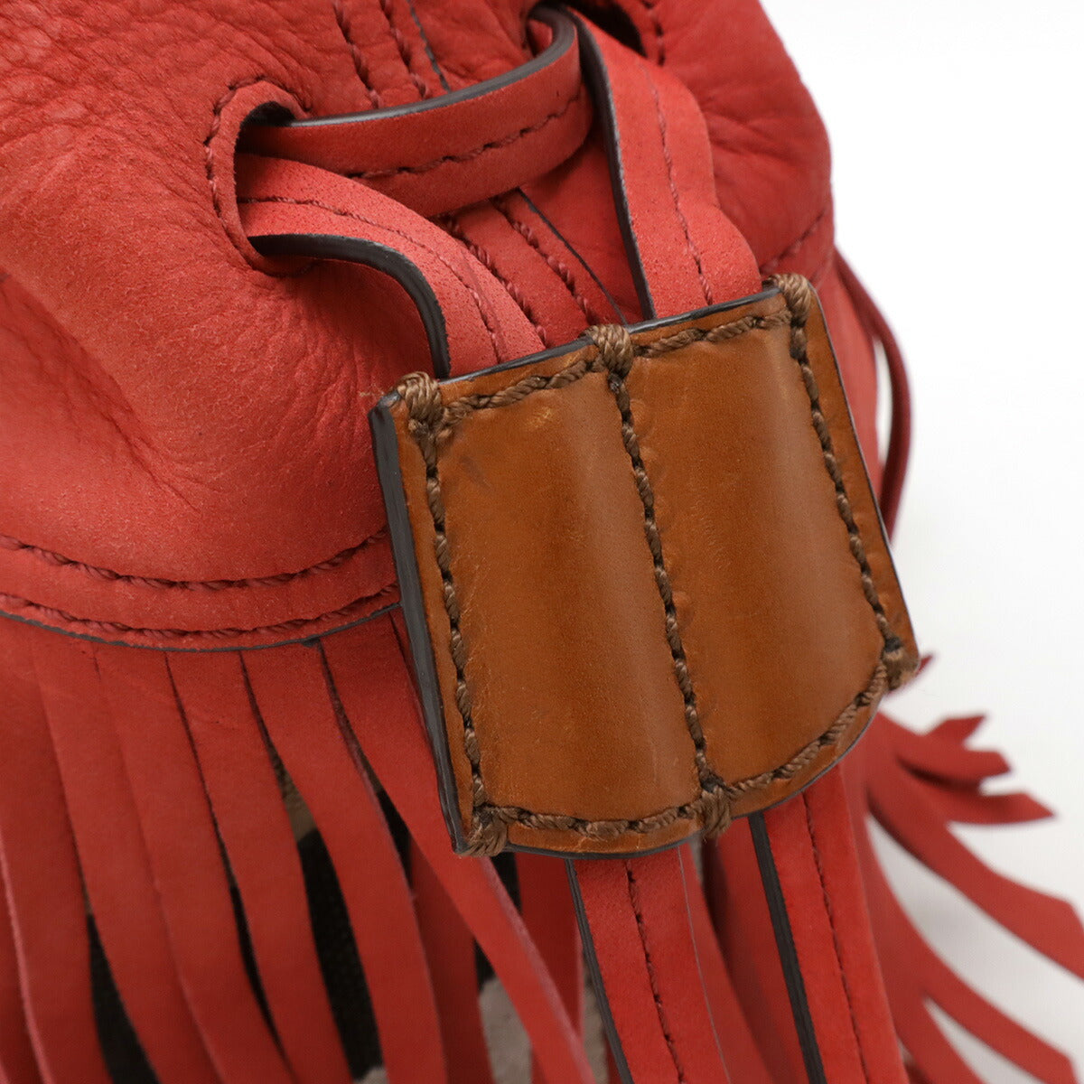Burberry Nova Check Suede Canvas Leather Shoulder Bag