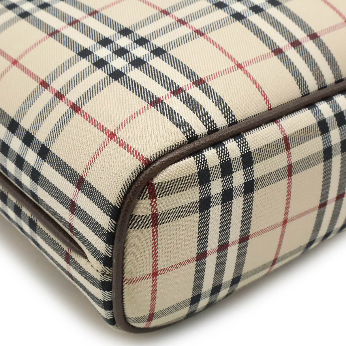 Burberry Nova Check Canvas Leather Handbag