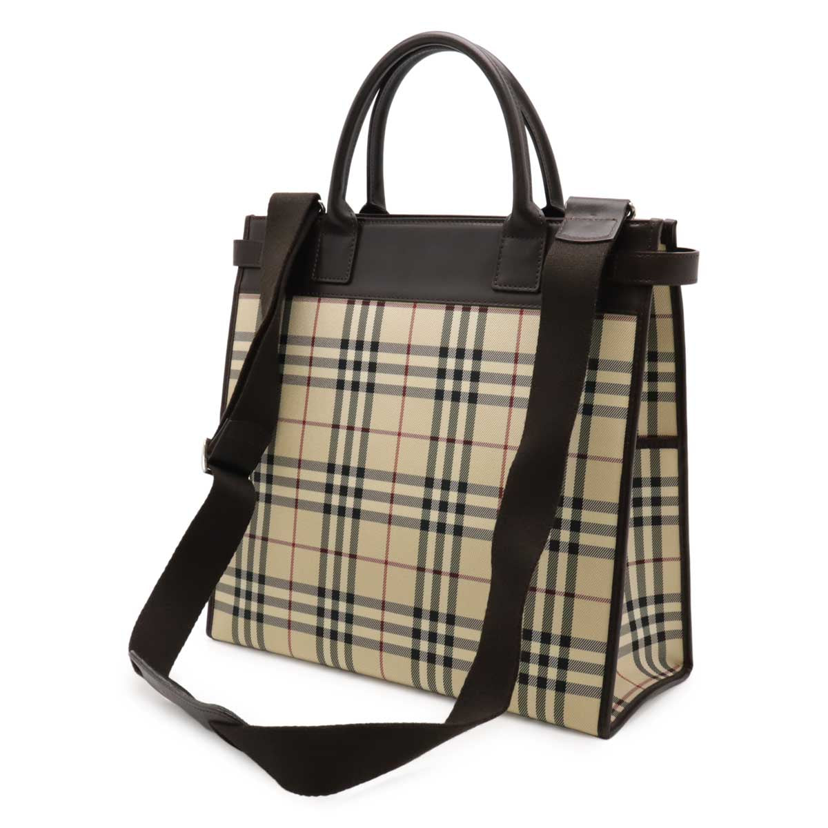 Burberry Nova Check Nylon Canvas 2way Tote Bag