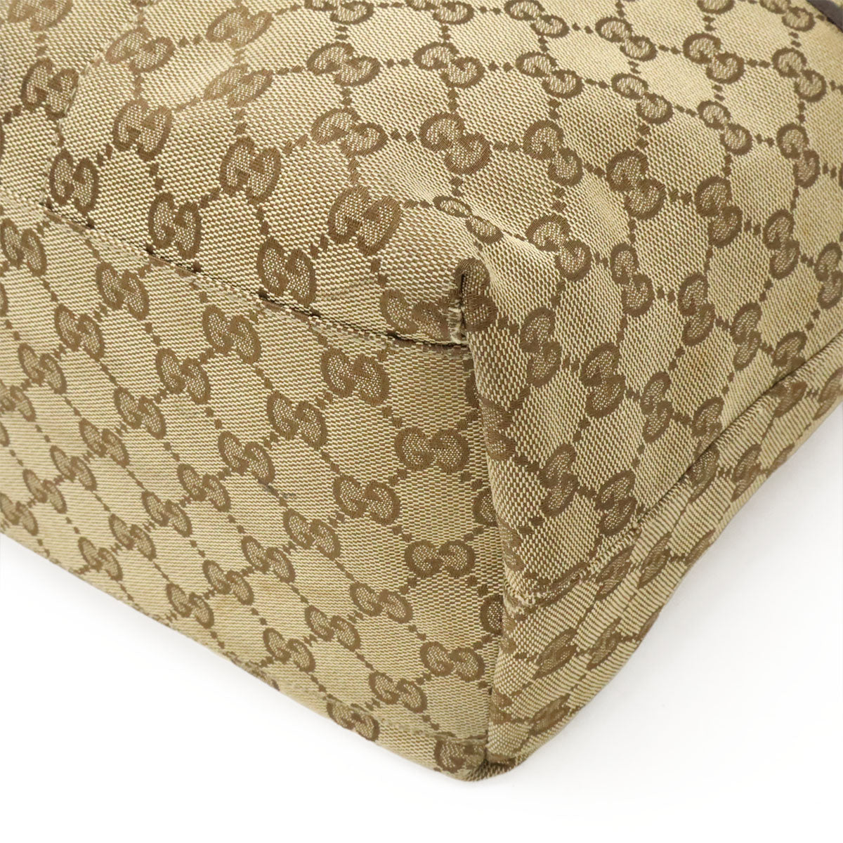 Gucci GG Canvas Leather Tote Bag