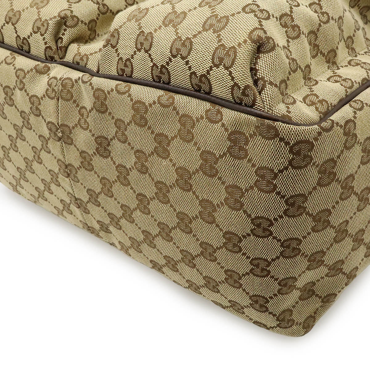 Gucci GG Canvas Leather Tote Bag