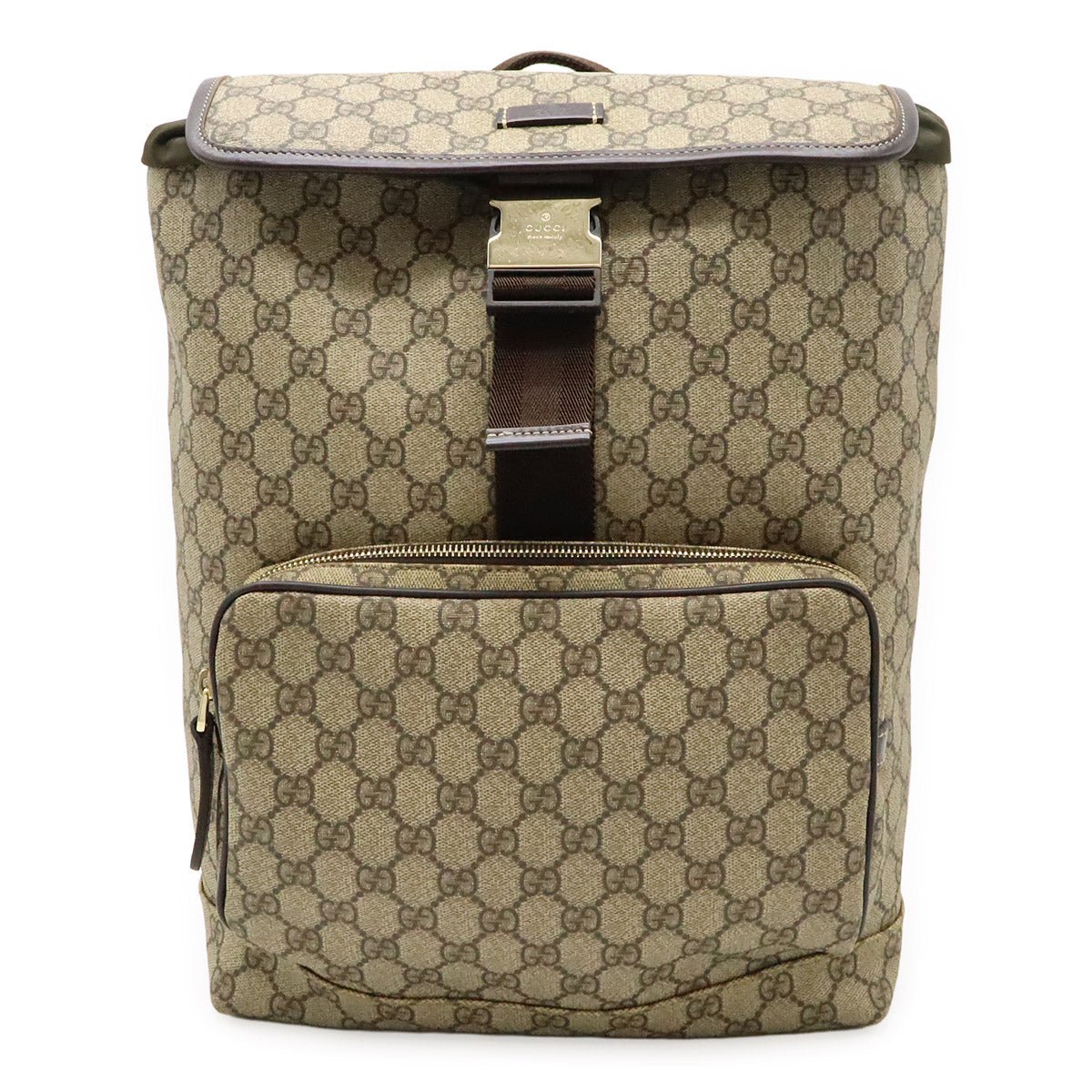 Gucci GG Supreme Canvas Leather Backpack