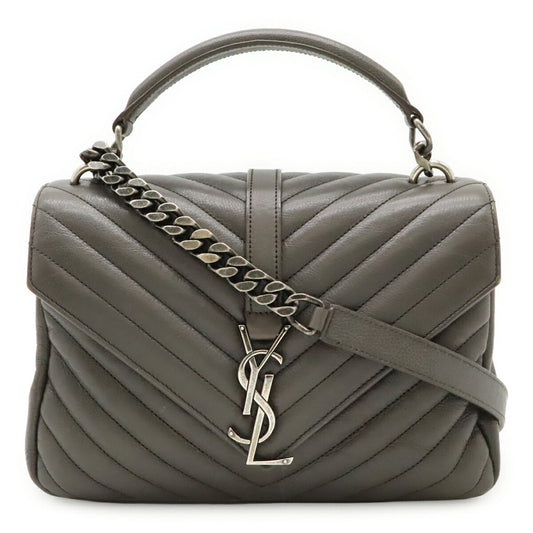 Saint Laurent College Leather 2way Handbag
