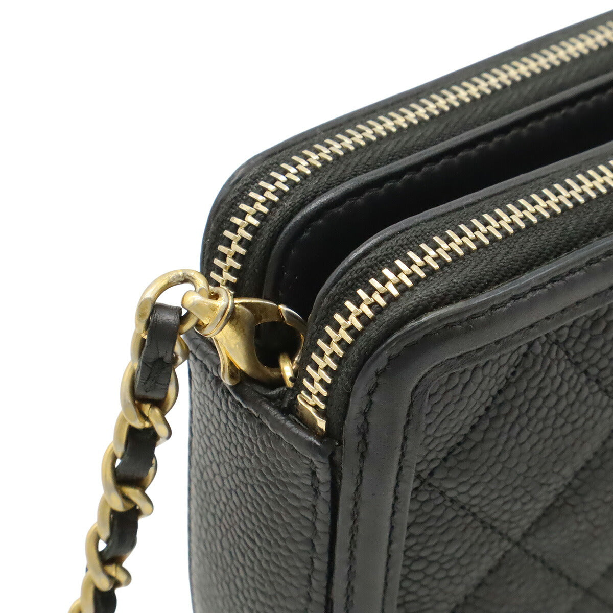 Chanel CC Filigree Caviar Skin 2way Shoulder Bag