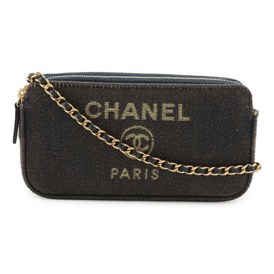 Chanel Deauville Canvas 2way Shoulder Bag