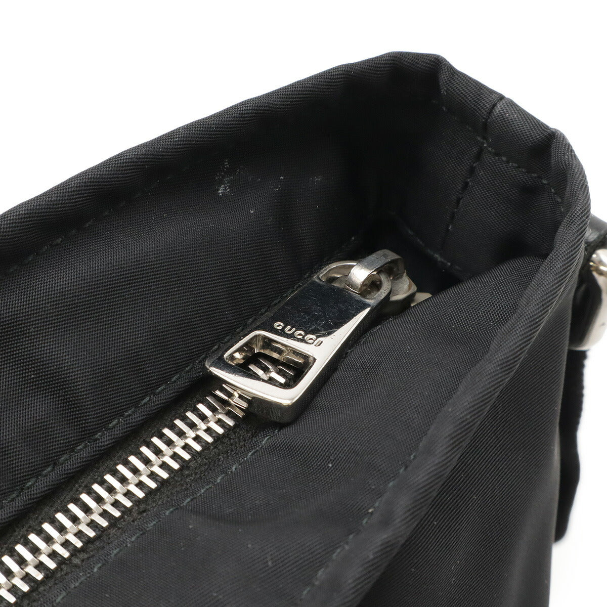 Gucci Diamante Nylon Leather Shoulder Bag