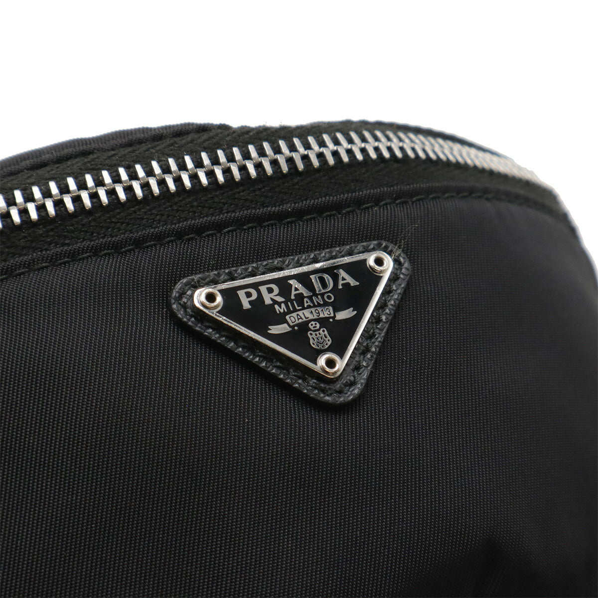 Prada Triangle Logo Nylon Leather Multi Pouch