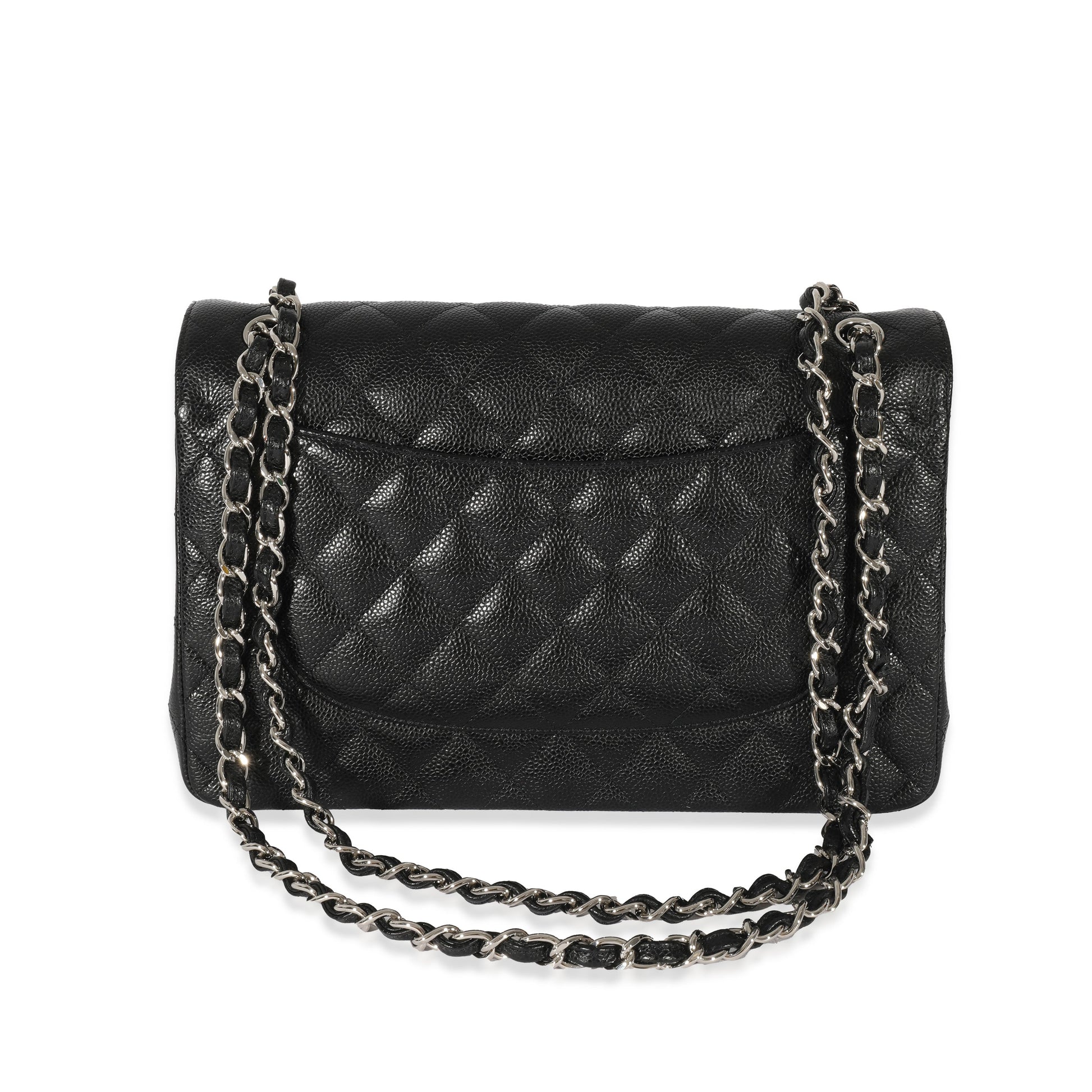 CHANEL Black Caviar Jumbo Classic Double Flap Bag