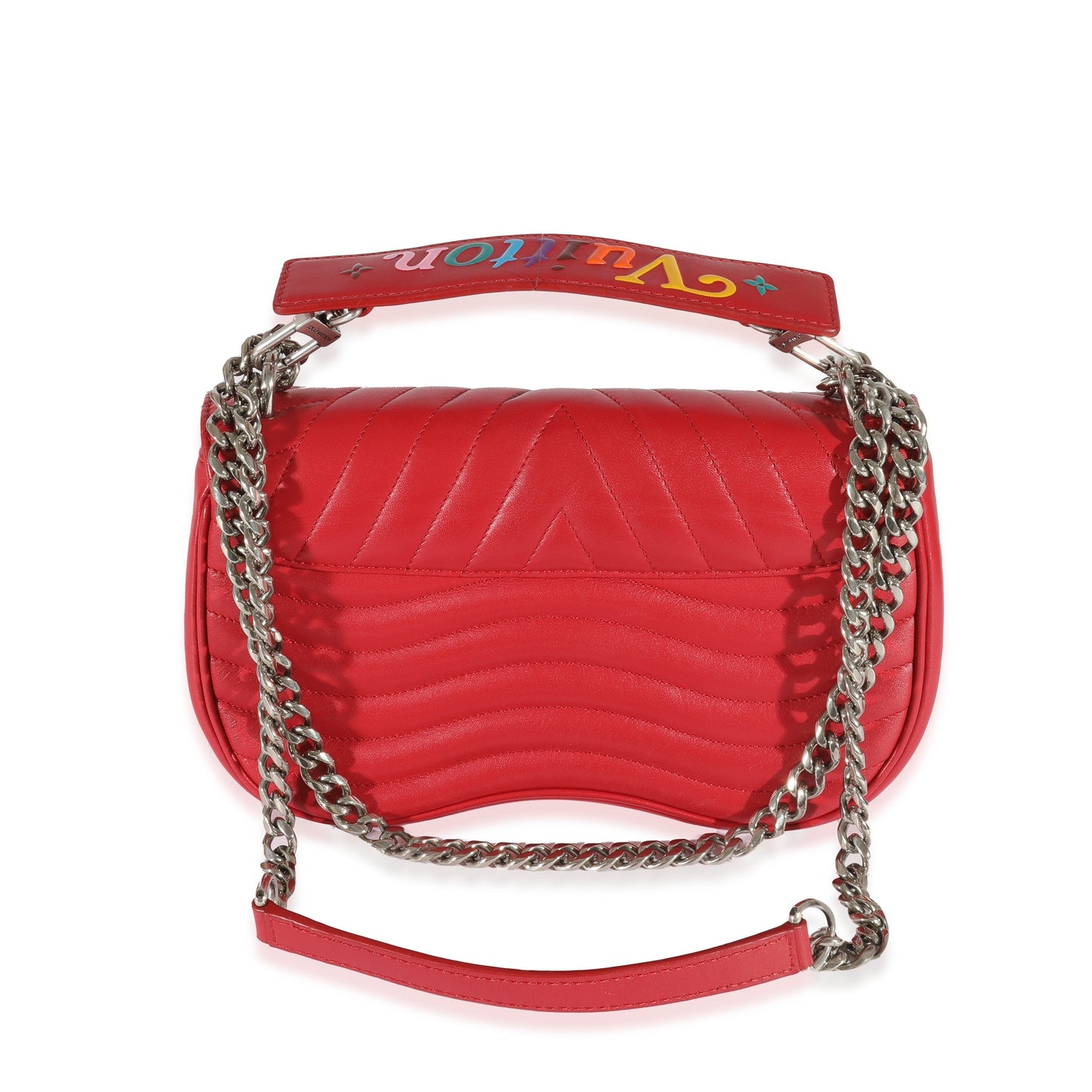 Louis Vuitton Red Leather New Wave Chain PM
