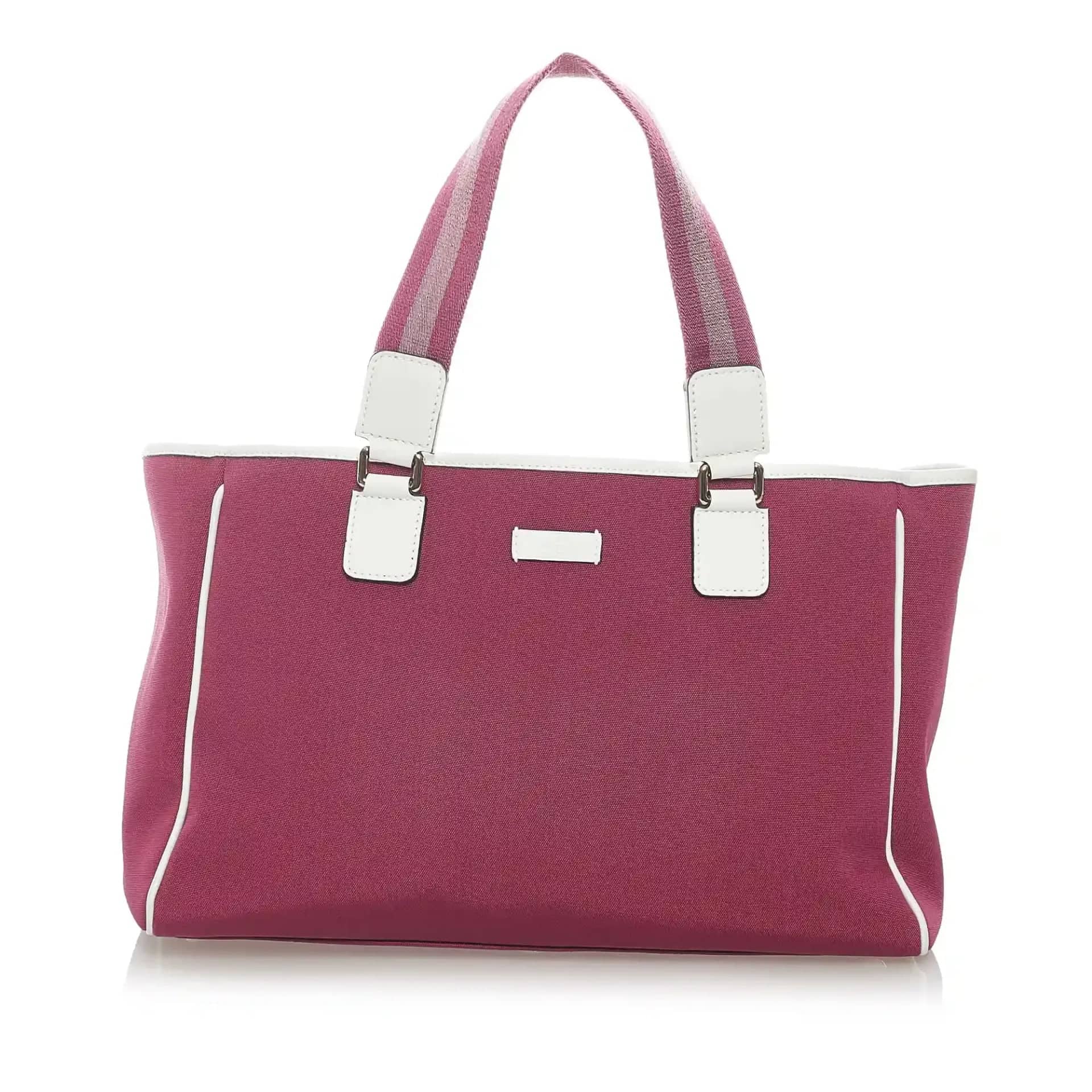 Gucci Web Leather Canvas Tote Style 2