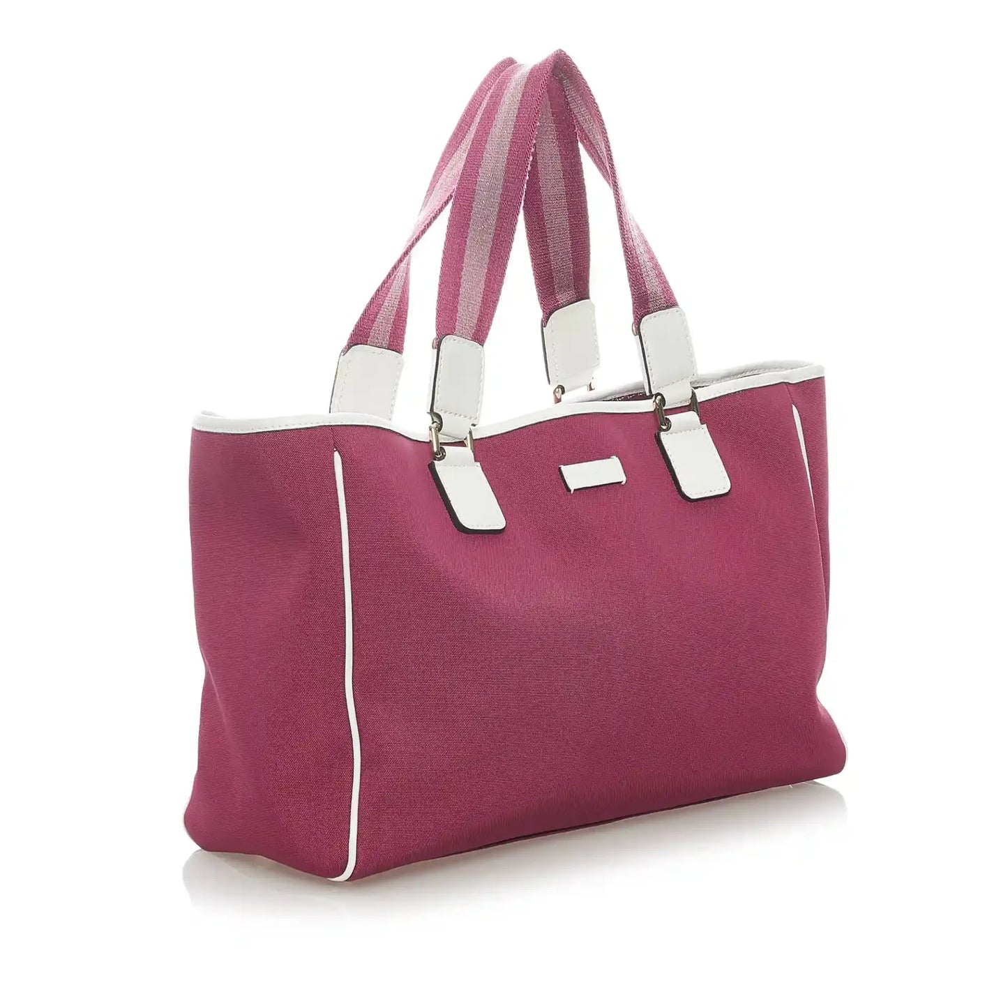 Gucci Web Leather Canvas Tote Style 2