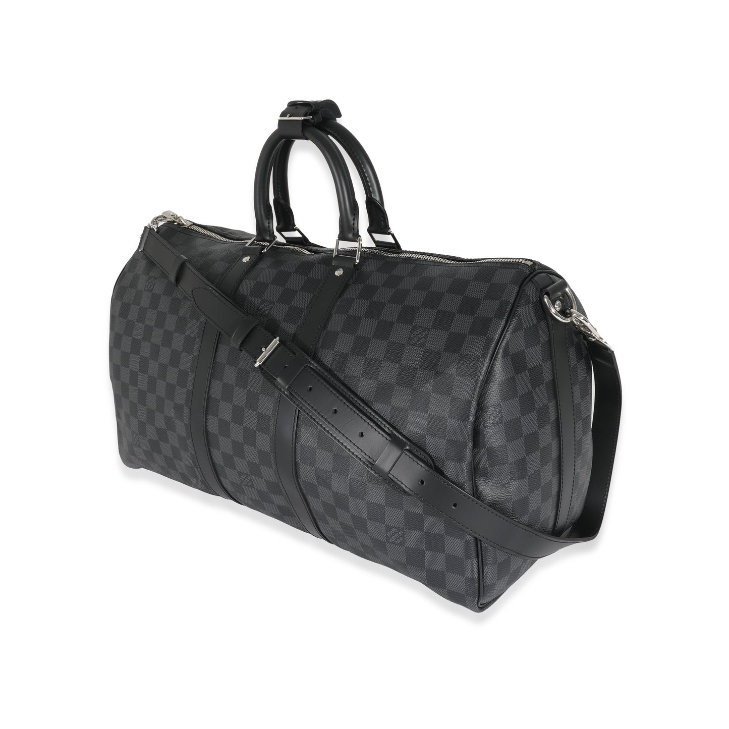Luxury Women's Handbag | Louis Vuitton Canvas Damier Graphite Keepall Bandouliere 45