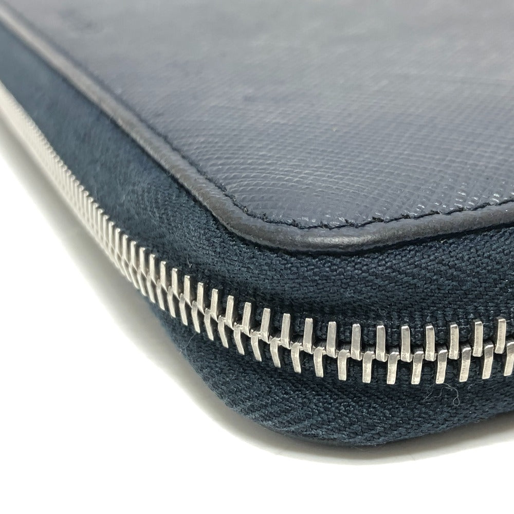 PRADA Long Wallet Purse 2ML188 Safiano leather blue logo unisex(Unisex)