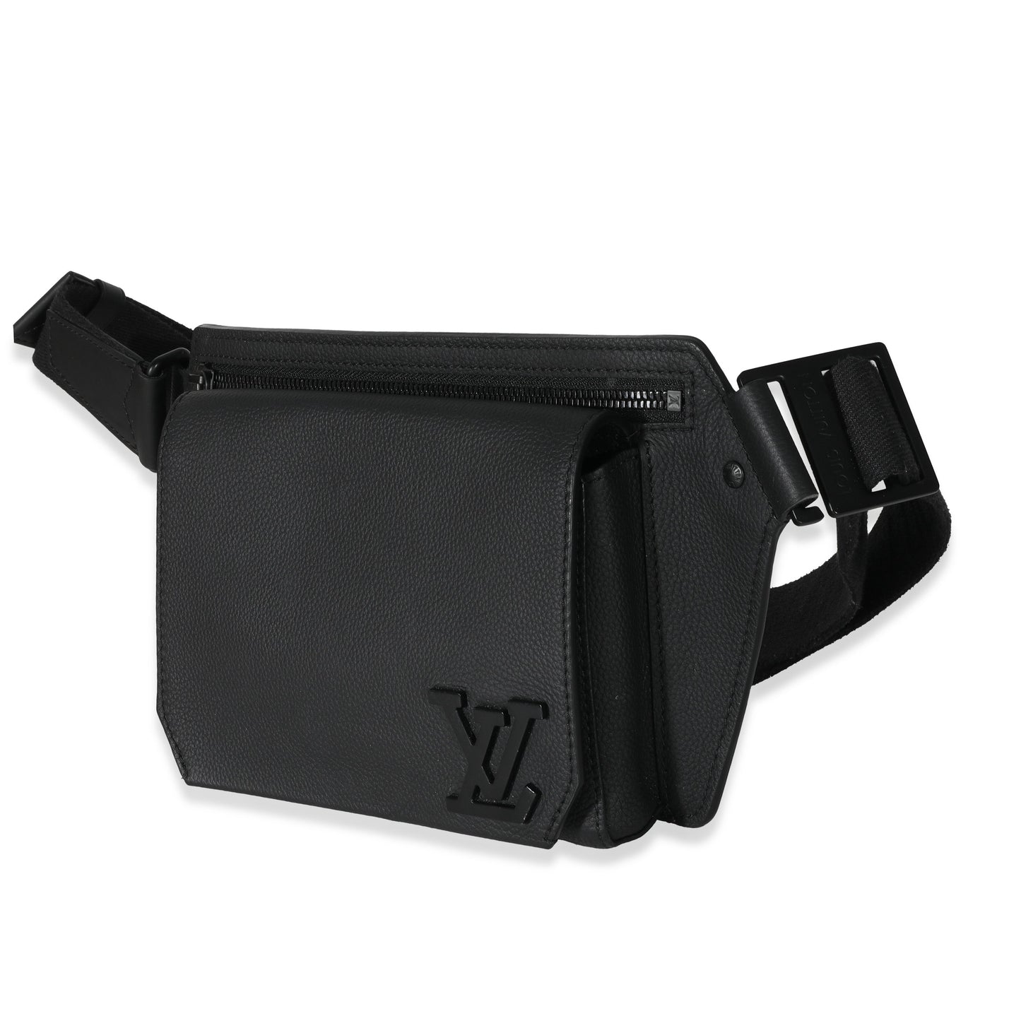 Luxury Women's Handbag | Louis Vuitton Black Leather Aerogram Sling Bag