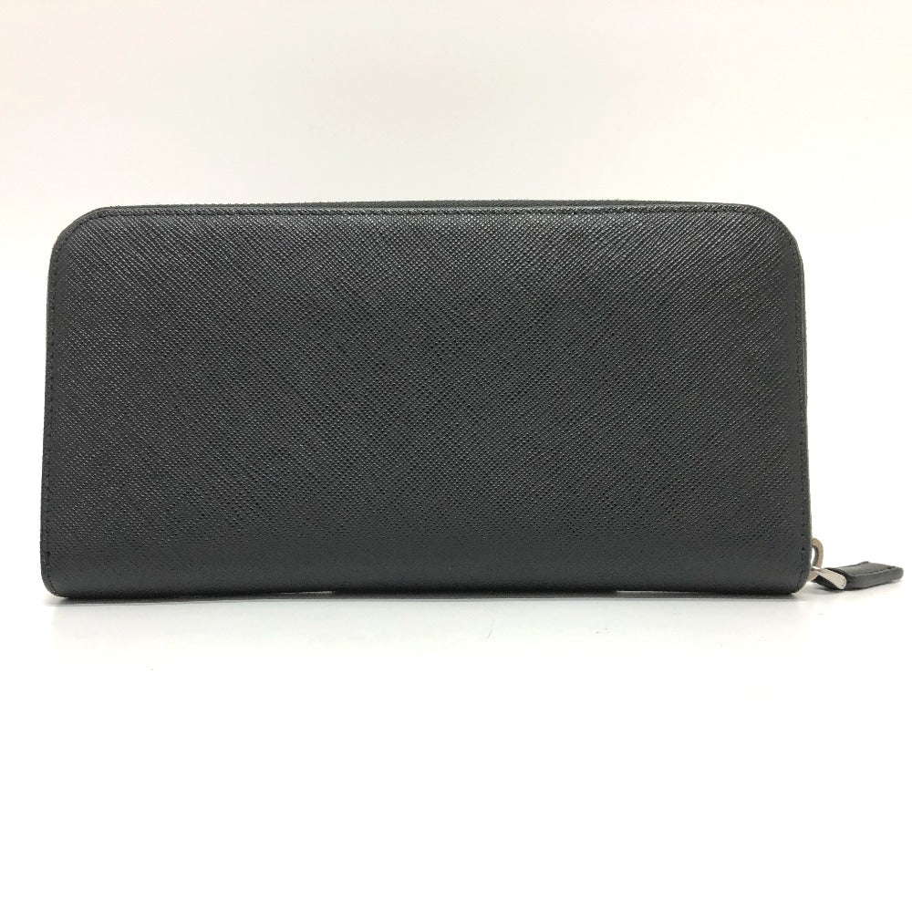 PRADA Long Wallet Purse 2ML317 Safiano leather black logo Women