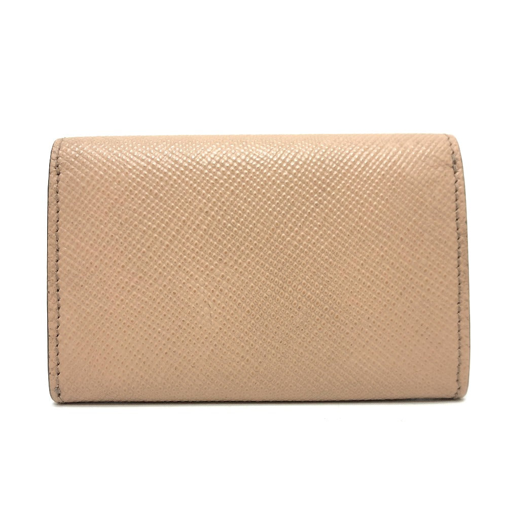 PRADA Card Case 1MC065 leather beige logo Women