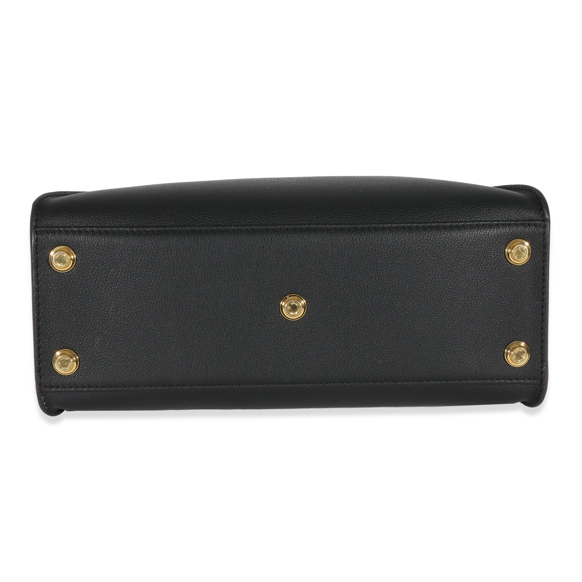 Luxury Women's Handbag | Louis Vuitton Black & Tan Calfskin And Monogram Canvas On My Side MM