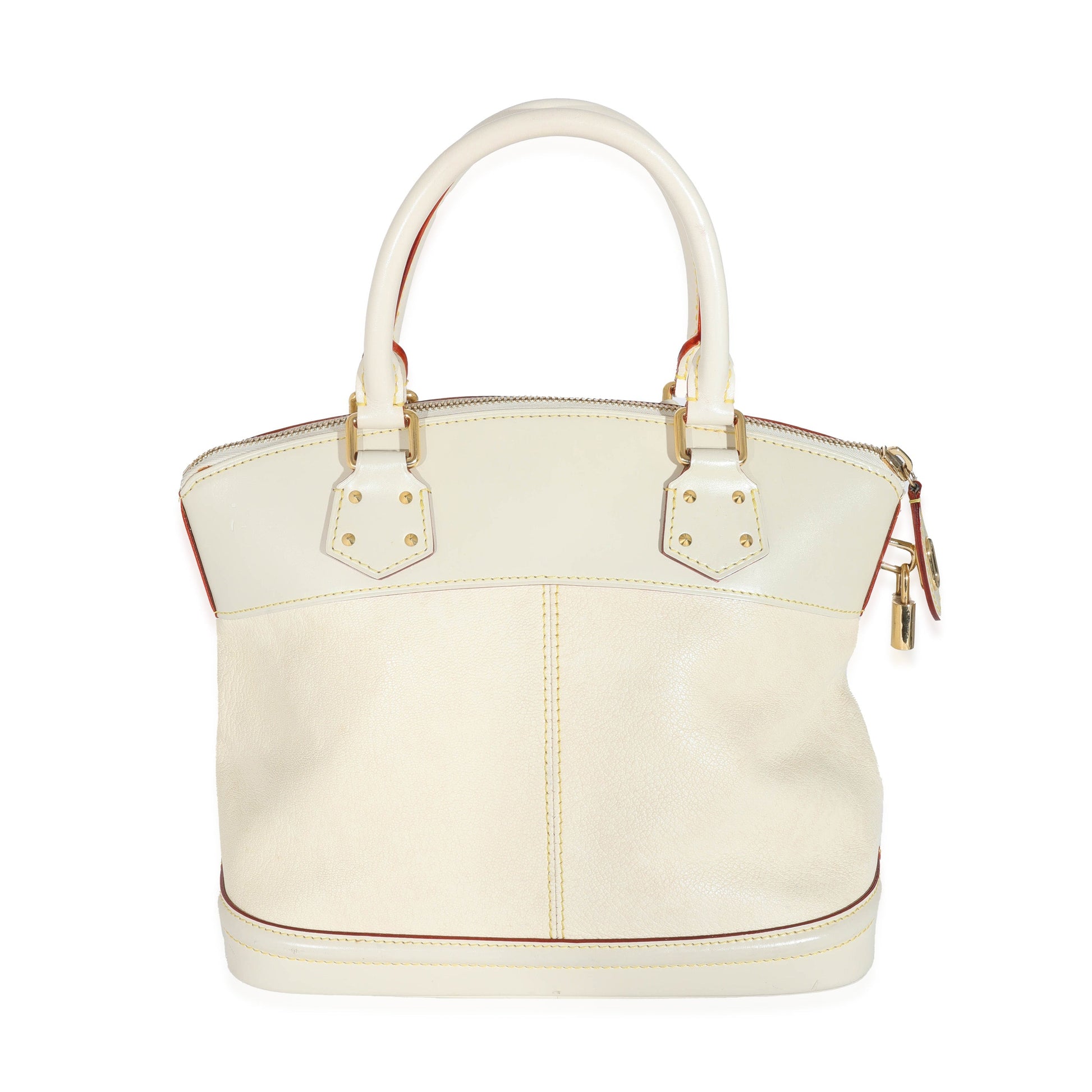 Louis Vuitton Ivory Leather Suhali Lockit MM