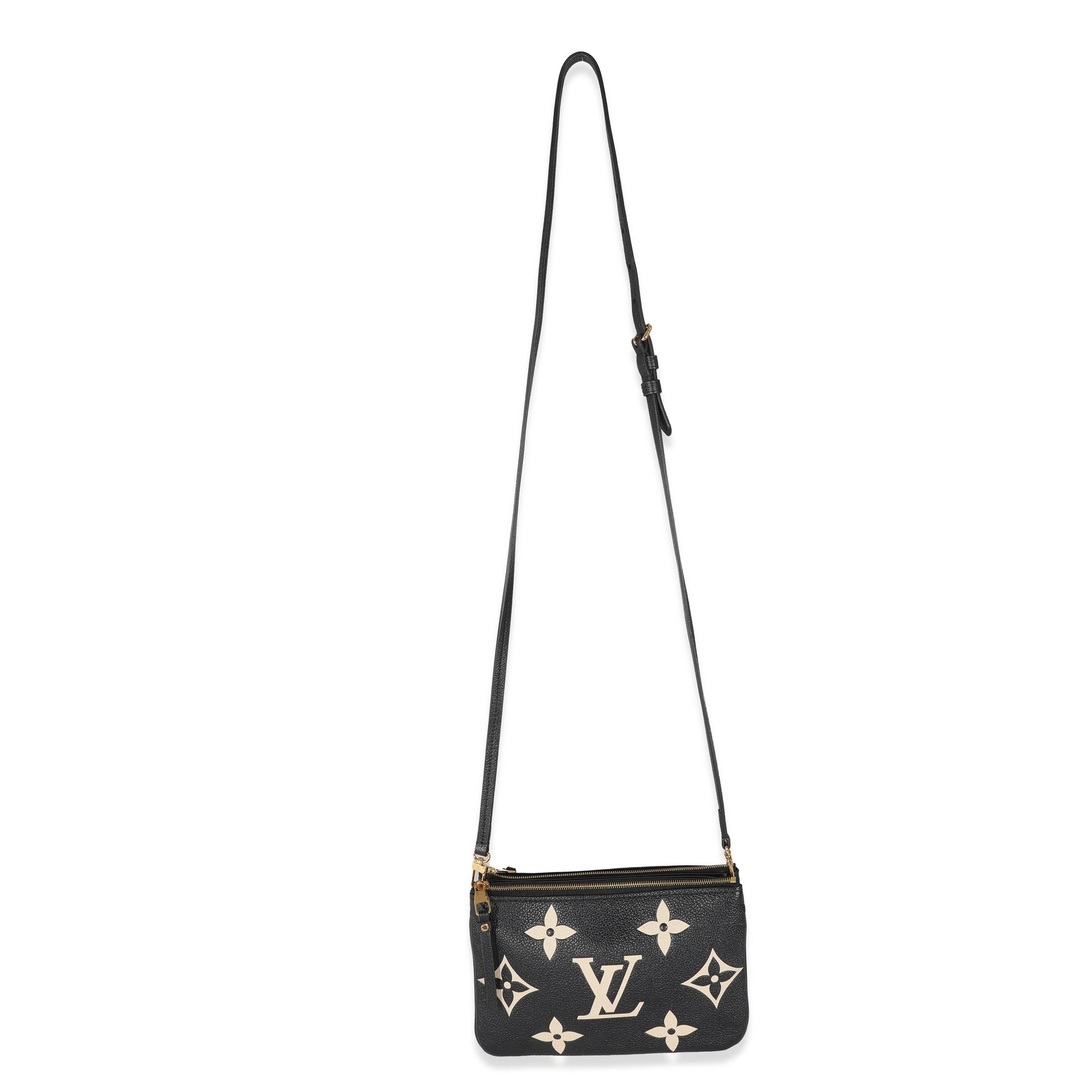 Designer Women's Crossbody Bag | Louis Vuitton Bicolore Monogram Empreinte Double Zip Pochette