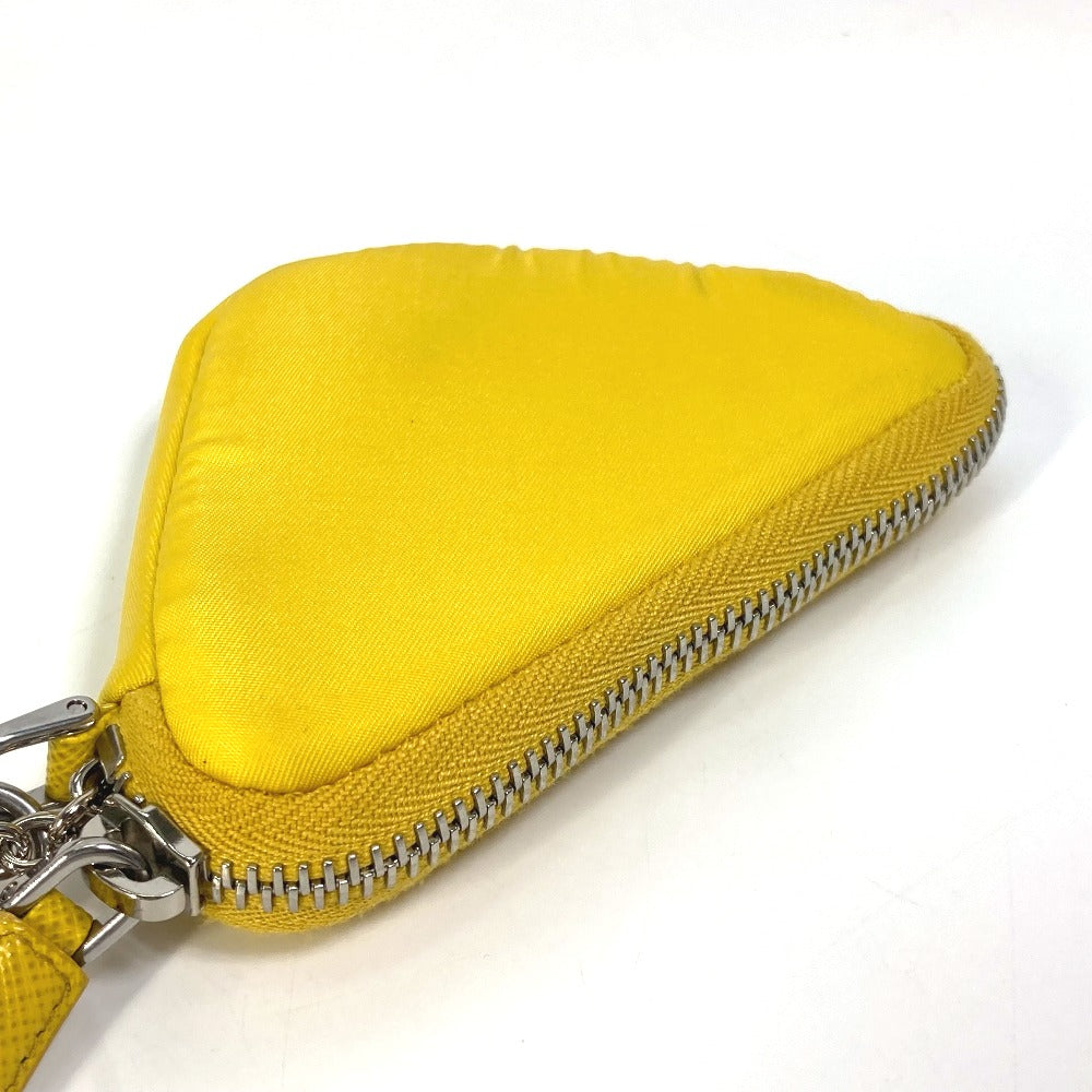 PRADA Pouch 2TT140 Nylon yellow triangular plate Re Nylon Triangle mens