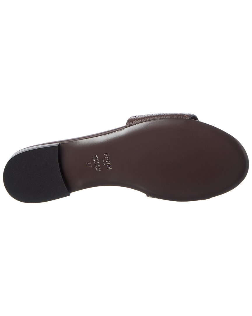 Fendi Ff Baguette Leather Sandal
