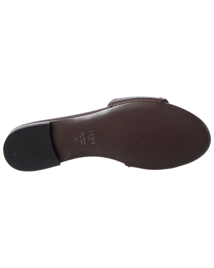 Fendi Ff Baguette Leather Sandal