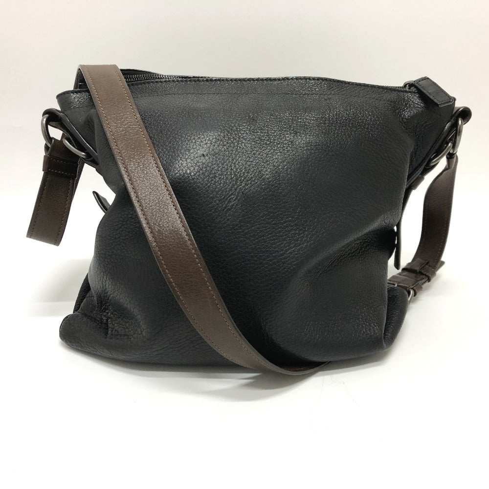 PRADA Shoulder Bag VA0802 leather black Front pocket Women