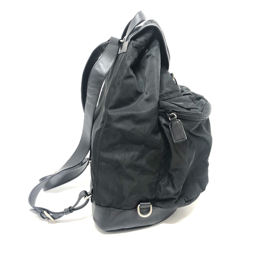 PRADA Backpack Ã¯ ¼ ¶130 Nylon black Double pocket