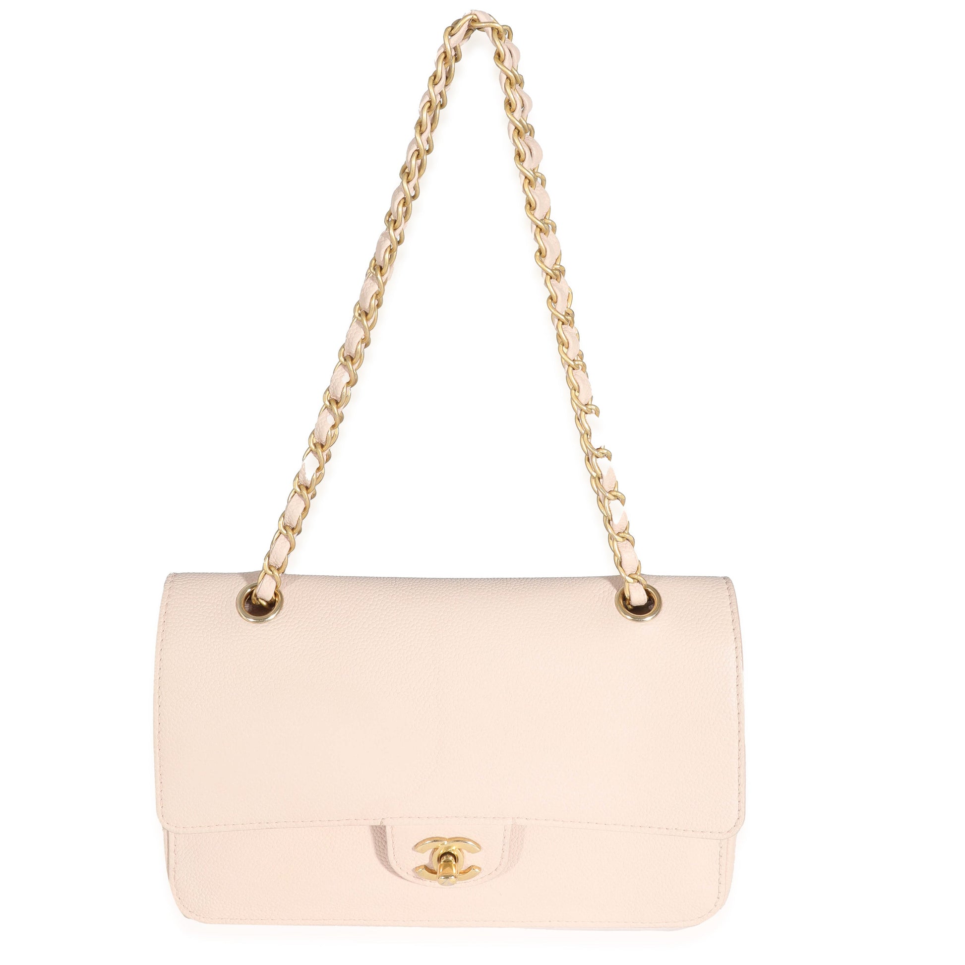 Chanel Beige Caviar Medium Classic Pure Double Flap Bag