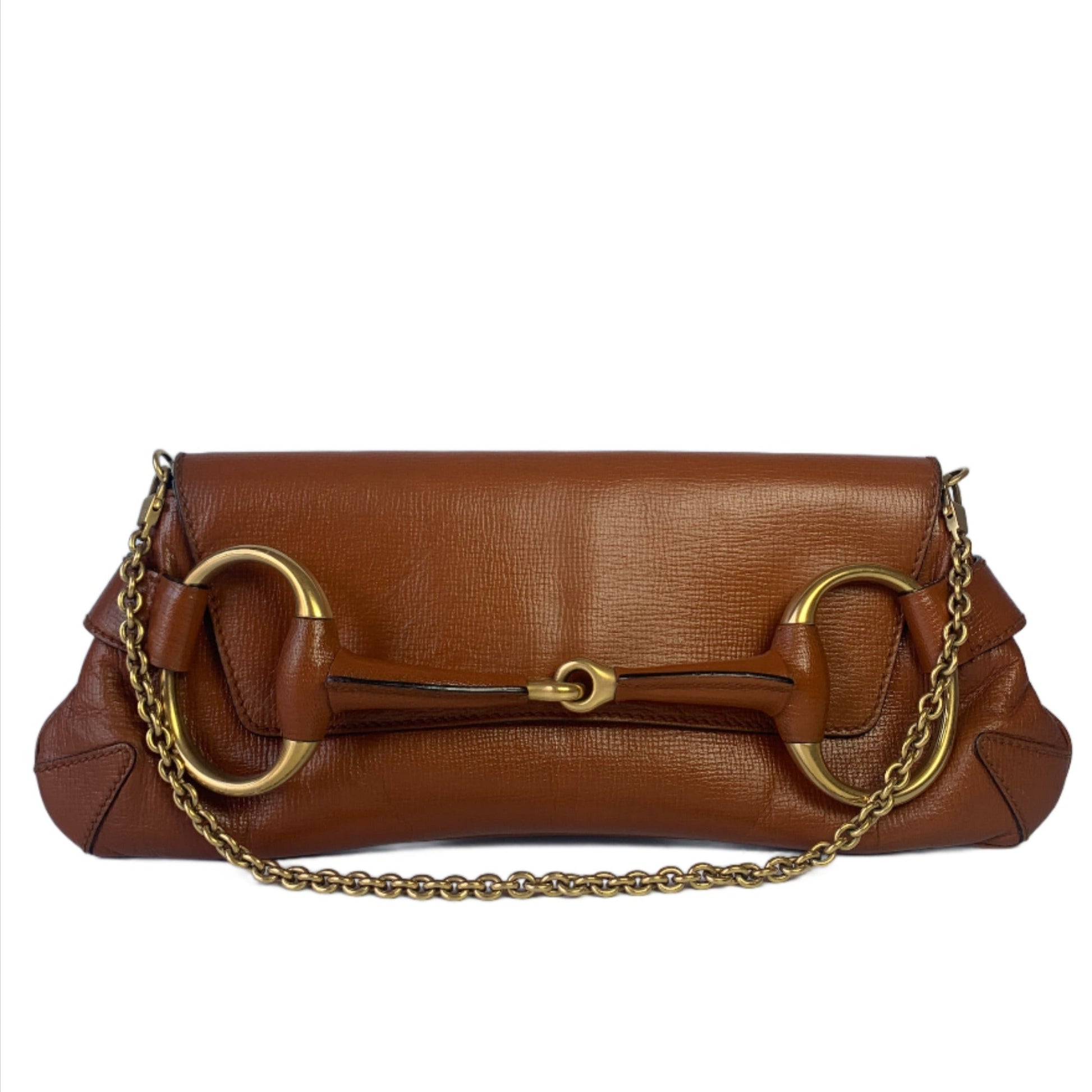 Gucci Horsebit 1955 Chain Shoulder bag Large Camel Leather