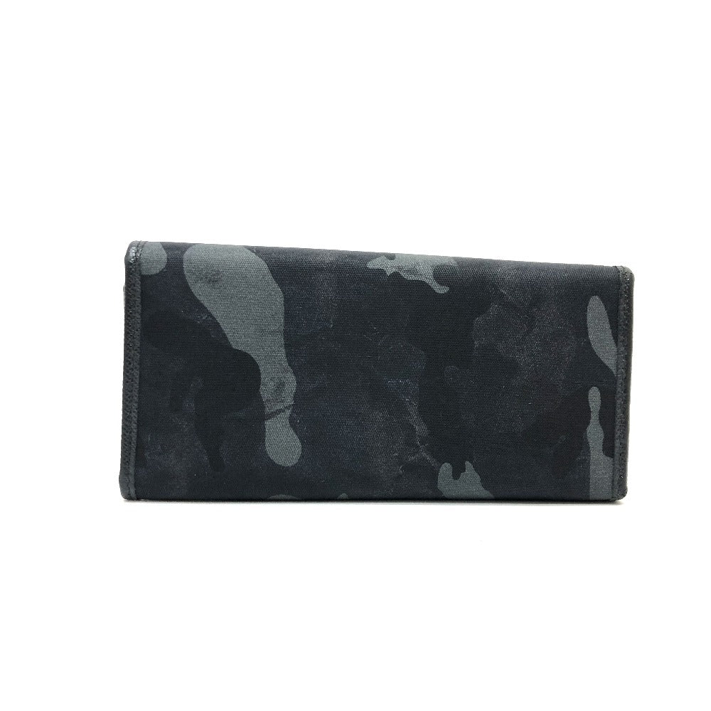PRADA Key case Key holder Nylon black Camouflage camouflage Women