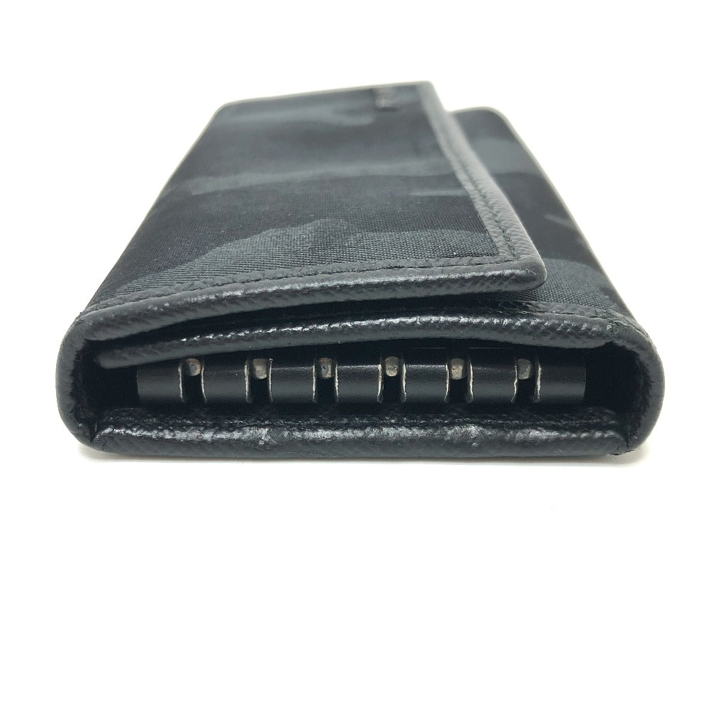 PRADA Key case Key holder Nylon black Camouflage camouflage Women